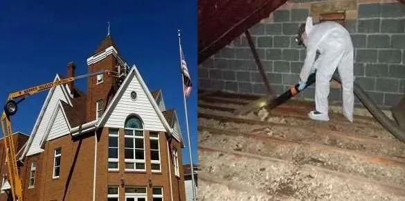 Two bat job photos at Marysville Ohio Bat Removal Service Page
